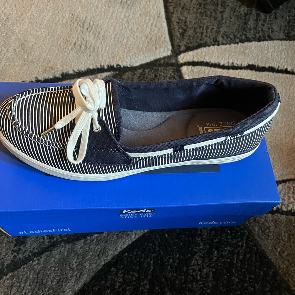 Keds Glimmer Stripe Navy 9 1/2 M
